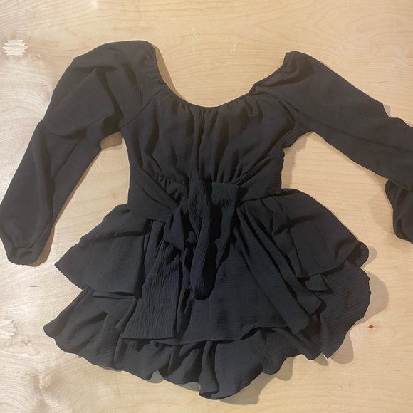 Altar'd State Black Ruffled Romper Medium (IG) - Picture 10 of 12